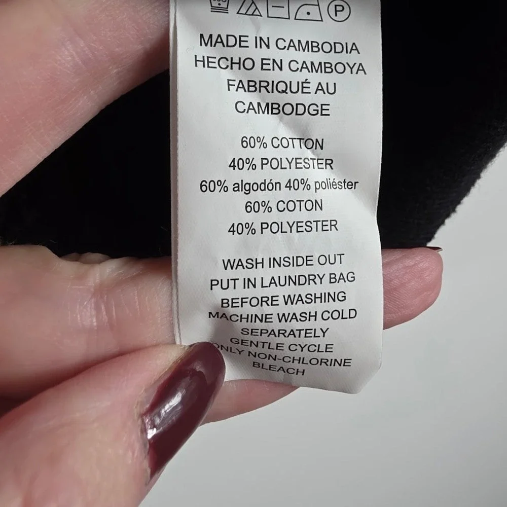 Michael Kors Sz S Black Crew Neck Long Sleeve Sweater Gold Button‎ Detail